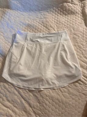 White Active Skort - Lightweight Performance Skirt